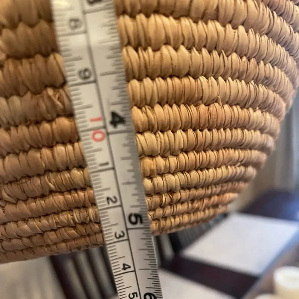 Weaved nigerian hausa basket 11” vintage
